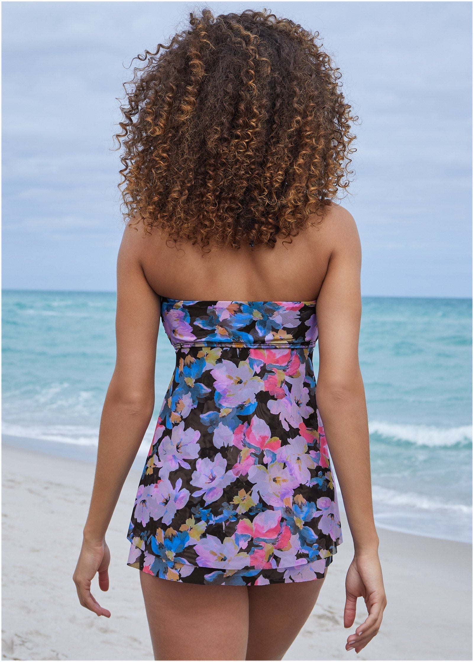 Lanai Bandeau Tankini Top - Evening Bloom | Venus Budget Friendly
