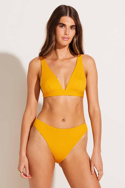 Cali High Leg Full Bottom Sunflower Pucker Rib | Venus Sale