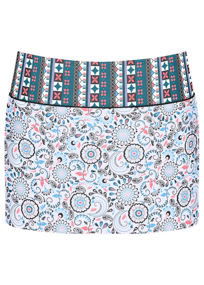Bohemian Swim Skirt - Lotus Flowers | Venus Sale