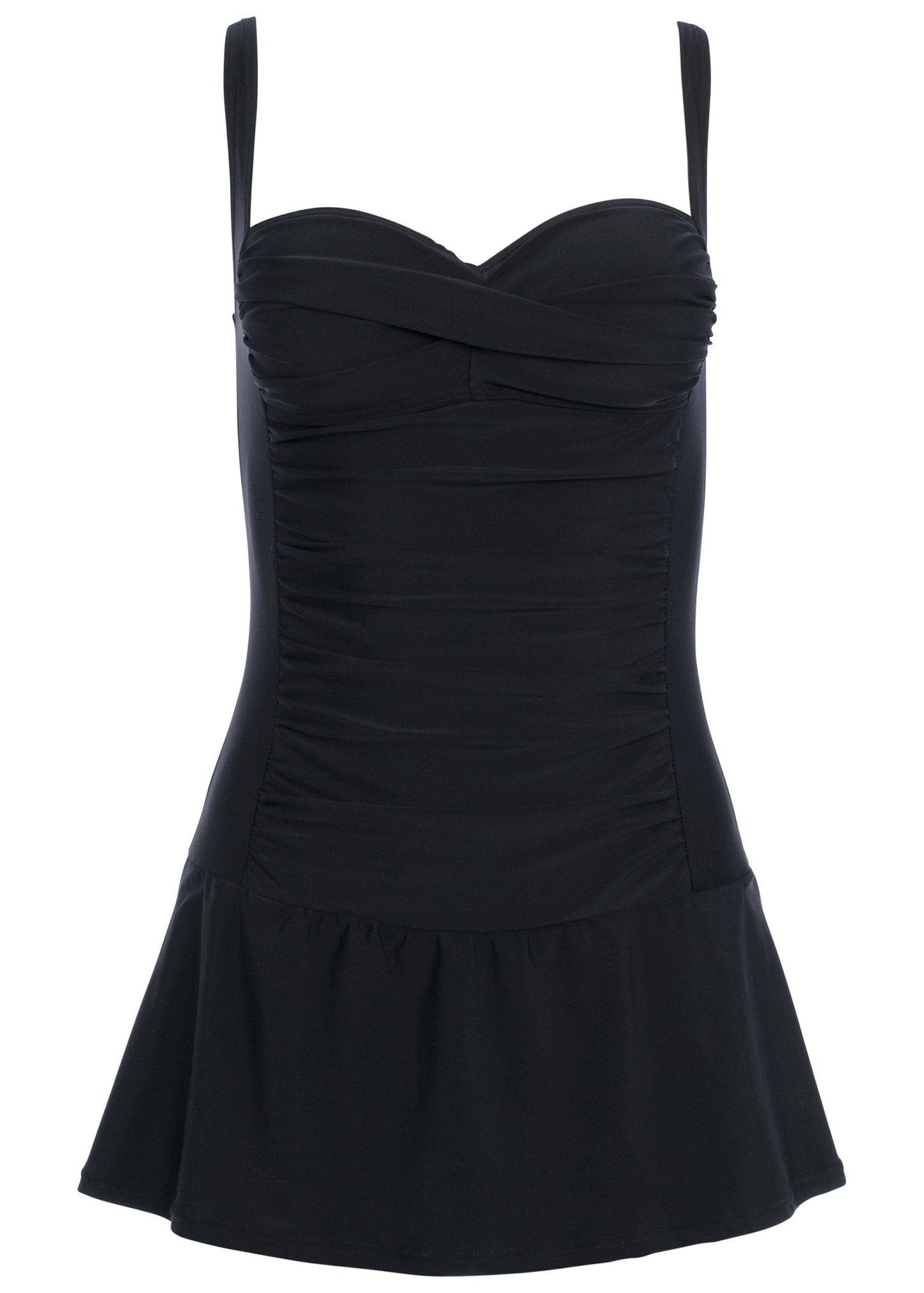 St. Tropez Black Tummy Control Swim Dress | VENUS | Venus Affordable