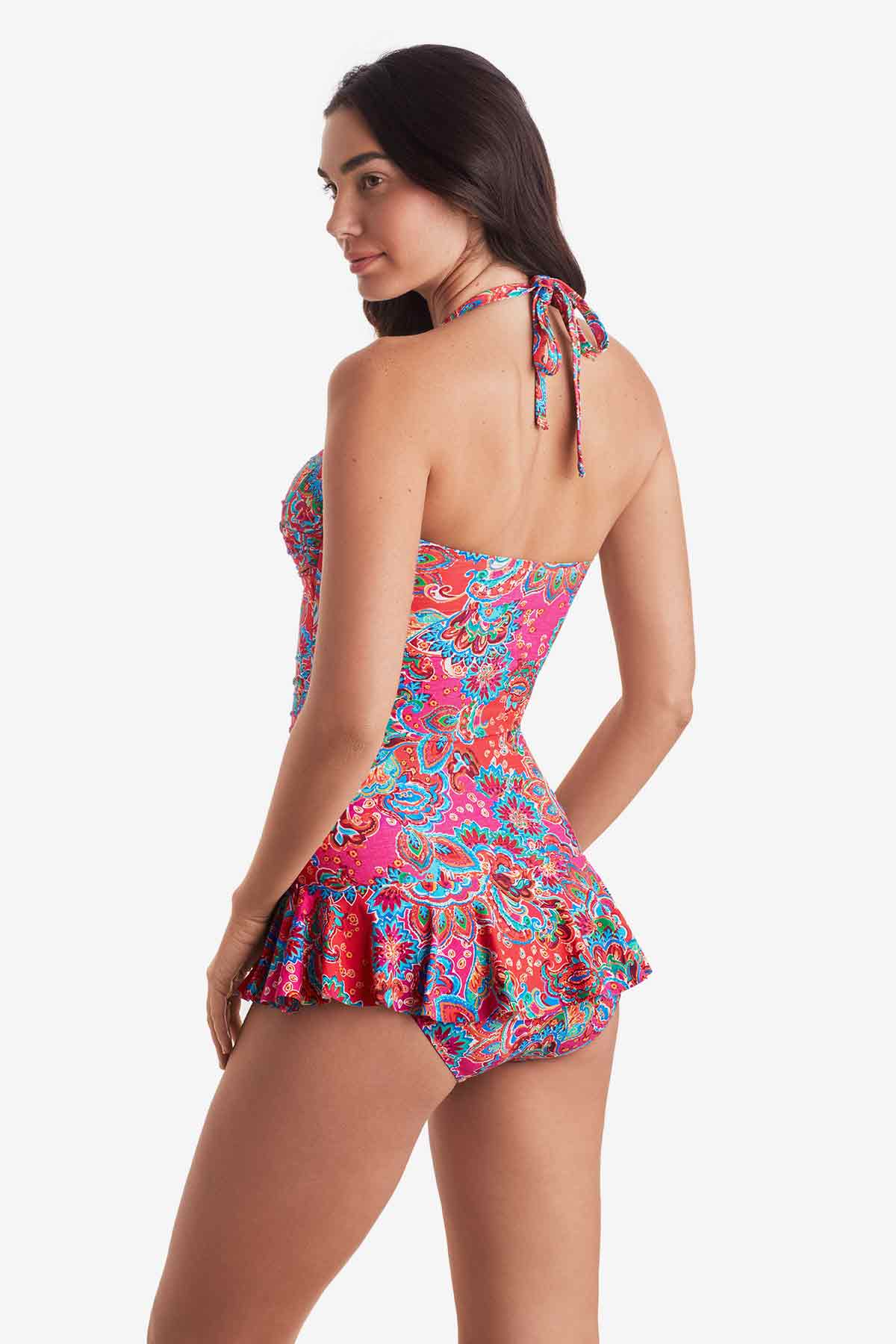 Mimi Flamingo Island Paisley Aria Skirted One Piece | Venus Best Seller