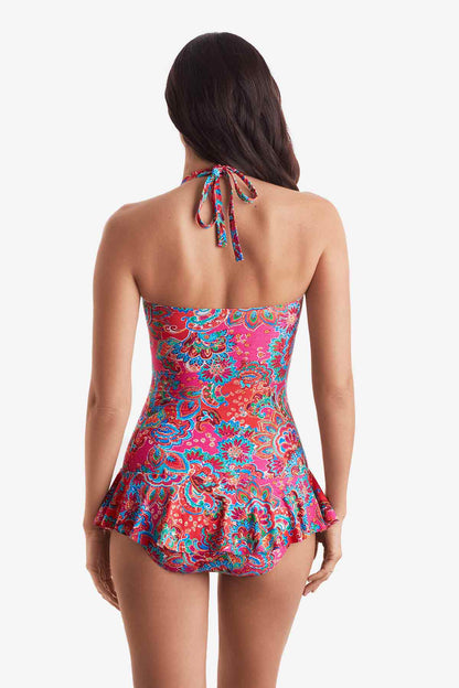Mimi Flamingo Island Paisley Aria Skirted One Piece | Venus Best Seller