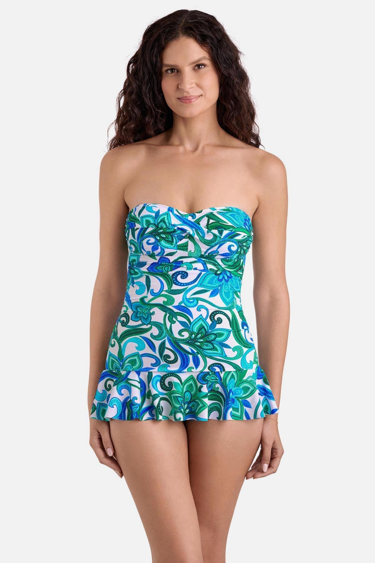 Shape Solver Summer Skirted One Piece Imperial Paisley | Venus Featured