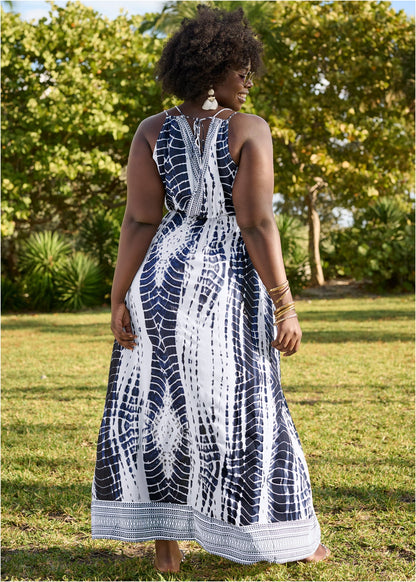 Maxi Cover-Up Dress - Blue Tie Dye | Venus Great Deal