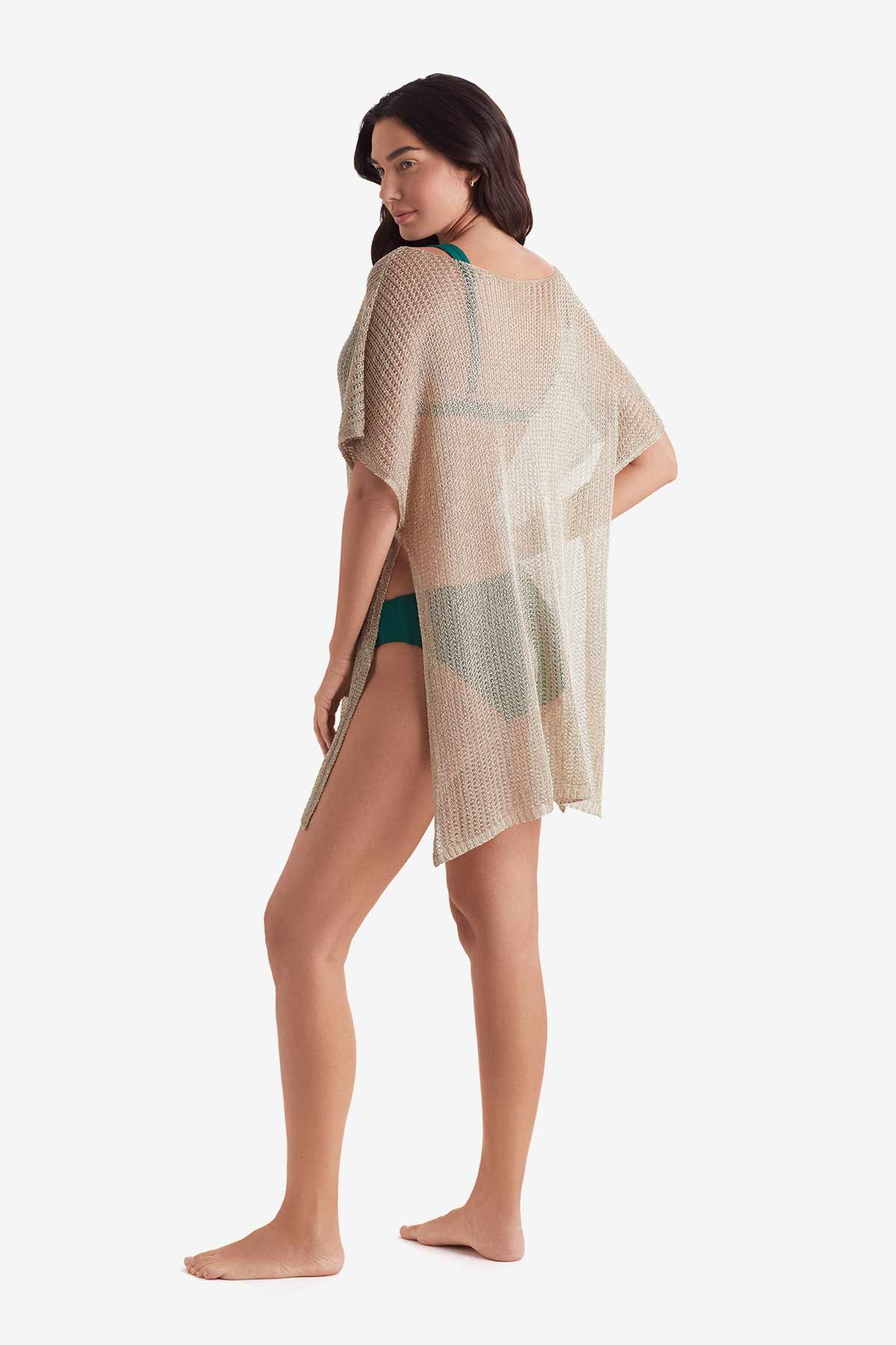 Mimi Flamingo Metallic Knit Lagoon Tunic | Venus Popular Choice