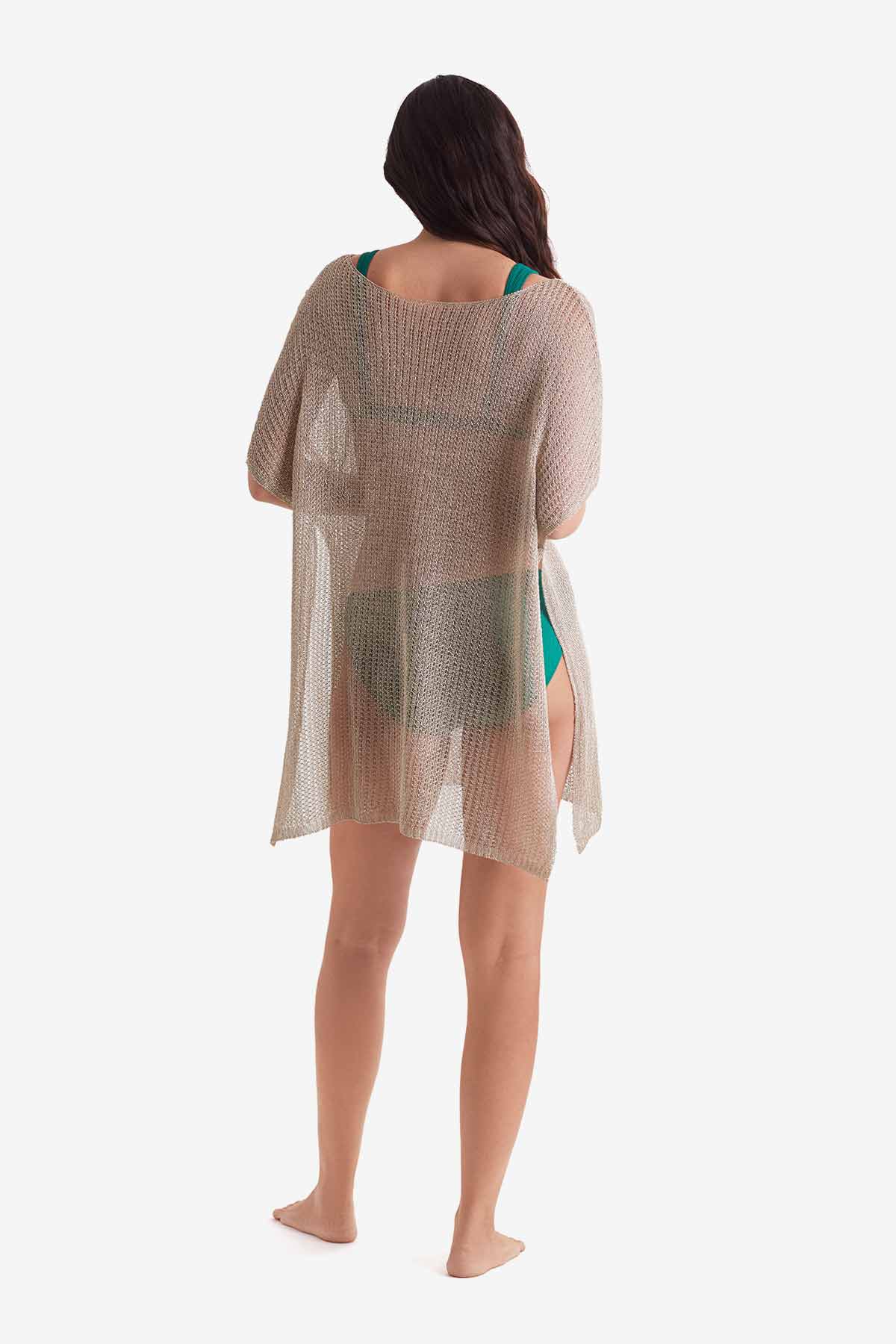 Mimi Flamingo Metallic Knit Lagoon Tunic | Venus Popular Choice