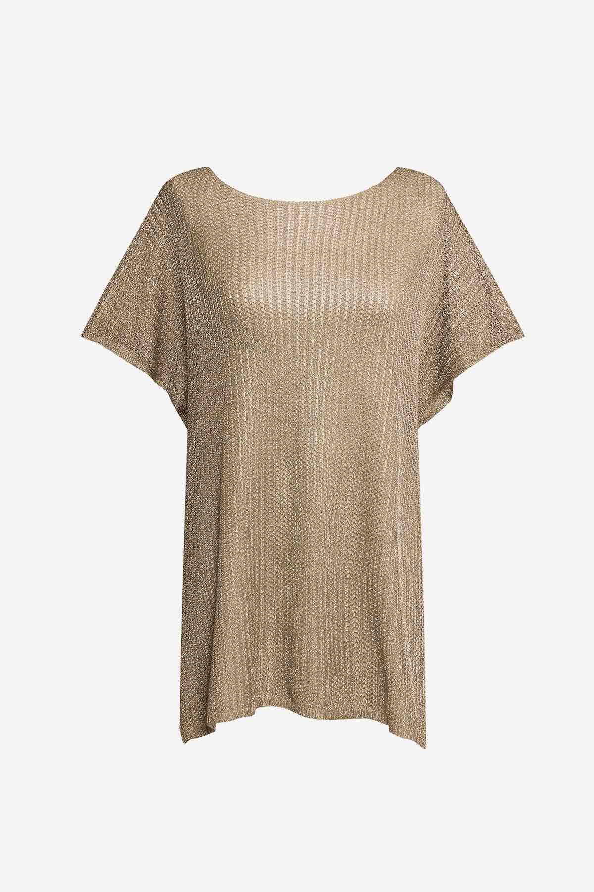 Mimi Flamingo Metallic Knit Lagoon Tunic | Venus Popular Choice