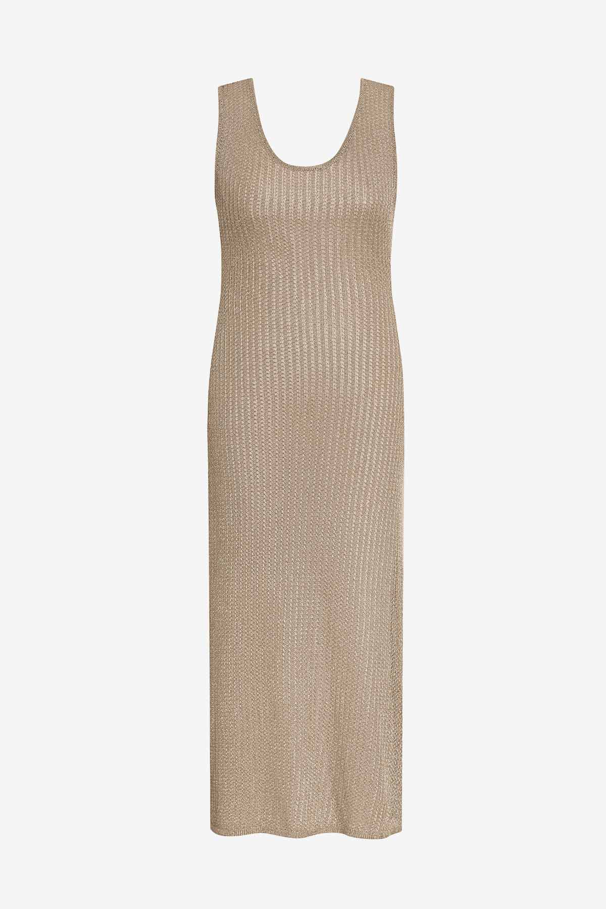 Mimi Flamingo Metallic Knit Lagoon Dress | Venus Best Seller