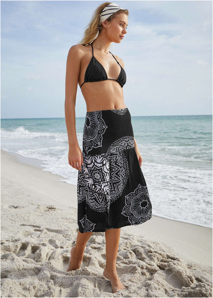Convertible Cover-Up Dress - Ornate Medallion Black | Venus Customer Favorite