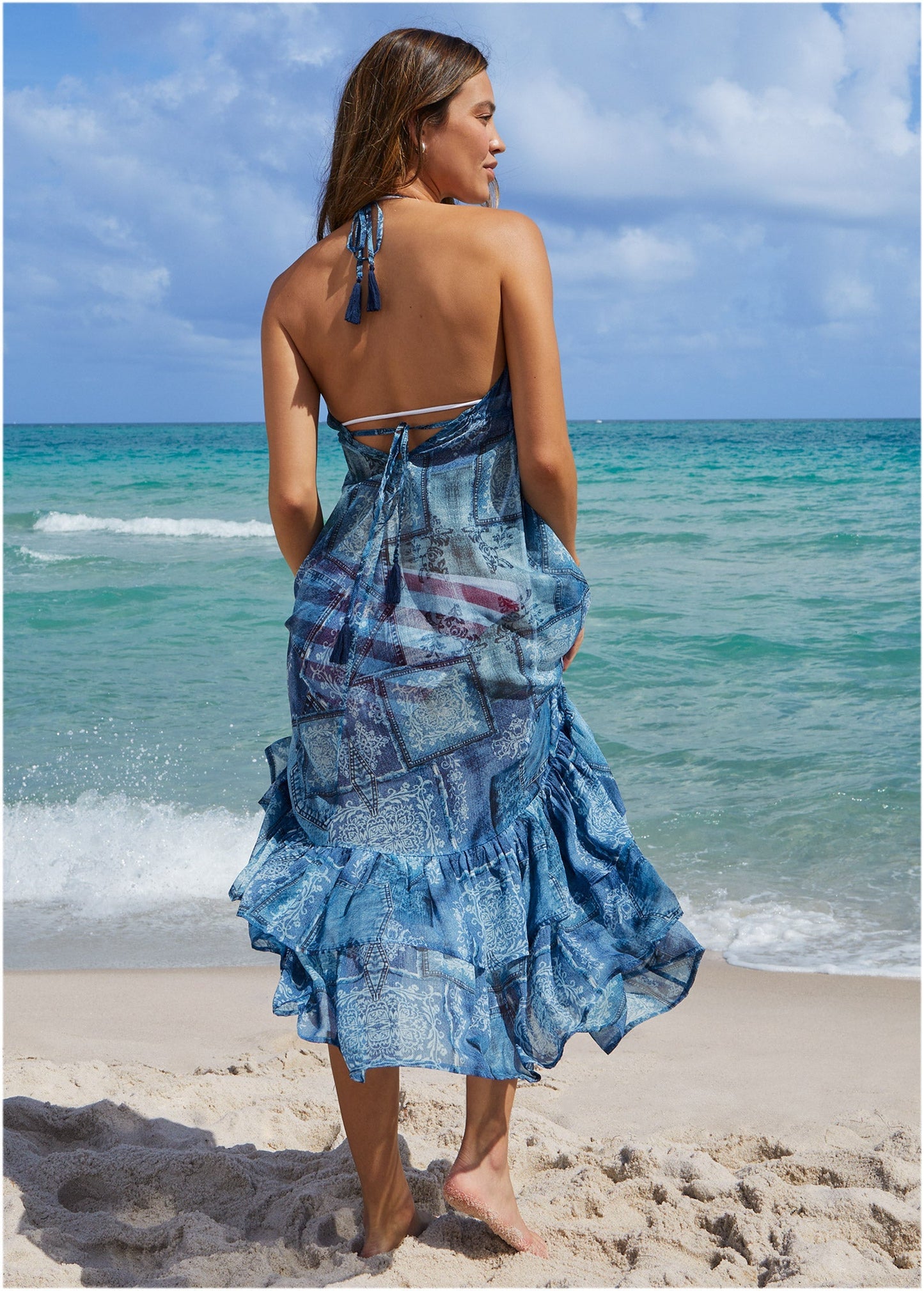 Cover Up Dress - Denim Patchwork | Venus Sale