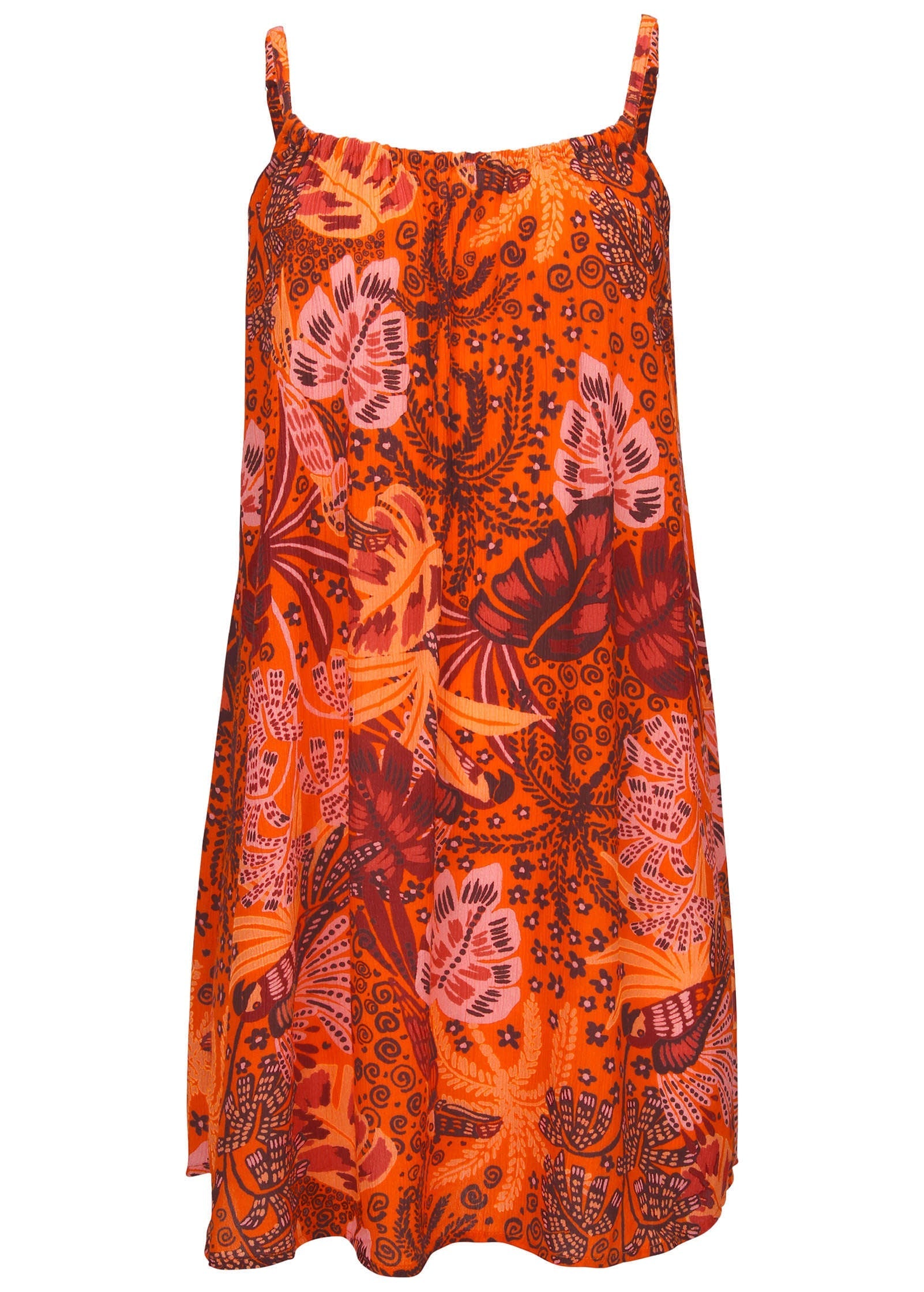 Crinkle Cover-Up Dress - Parrot Palm | Venus Customer Favorite