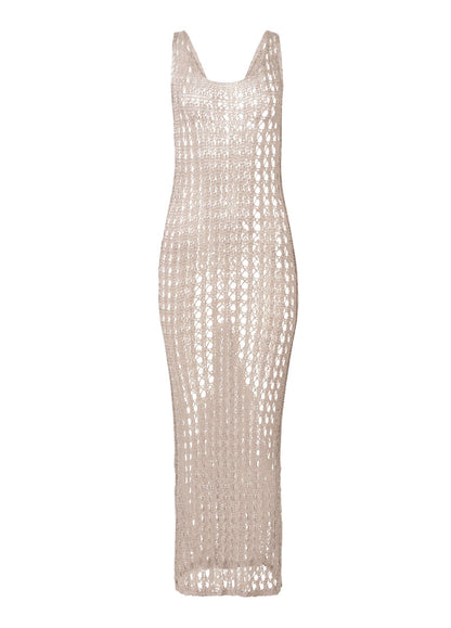 Metallic Crochet Coverup - Glittery Silver | Venus Sale