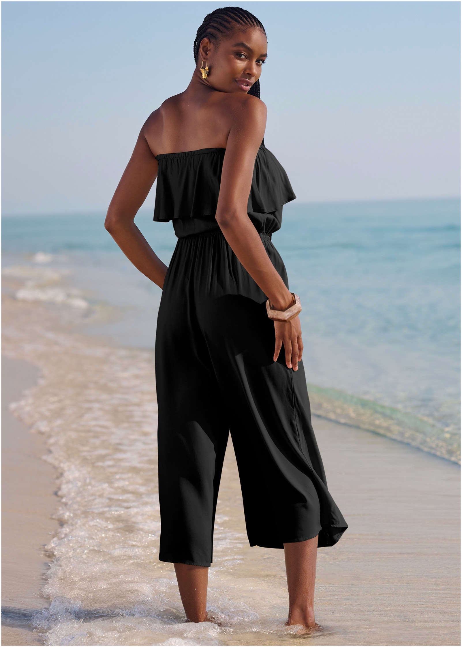 Strapless Jumpsuit Cover-Up - Black Beauty | Venus Cost Saving