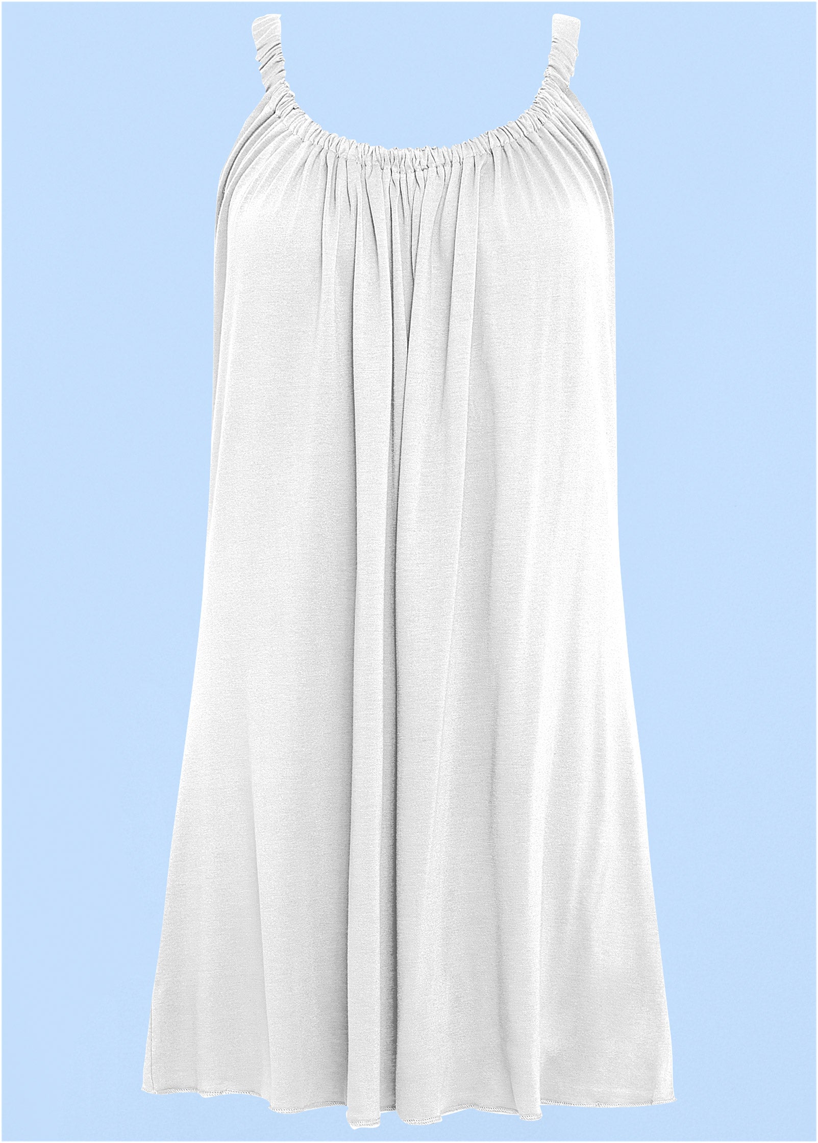 Gathered Neckline Dress - White | Venus Special Offer