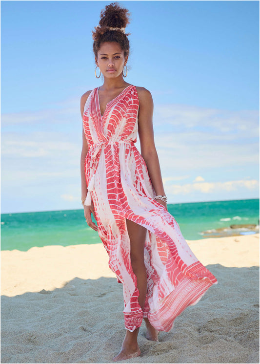 Maxi Cover-Up Dress - Pink Tie Dye | Venus Value