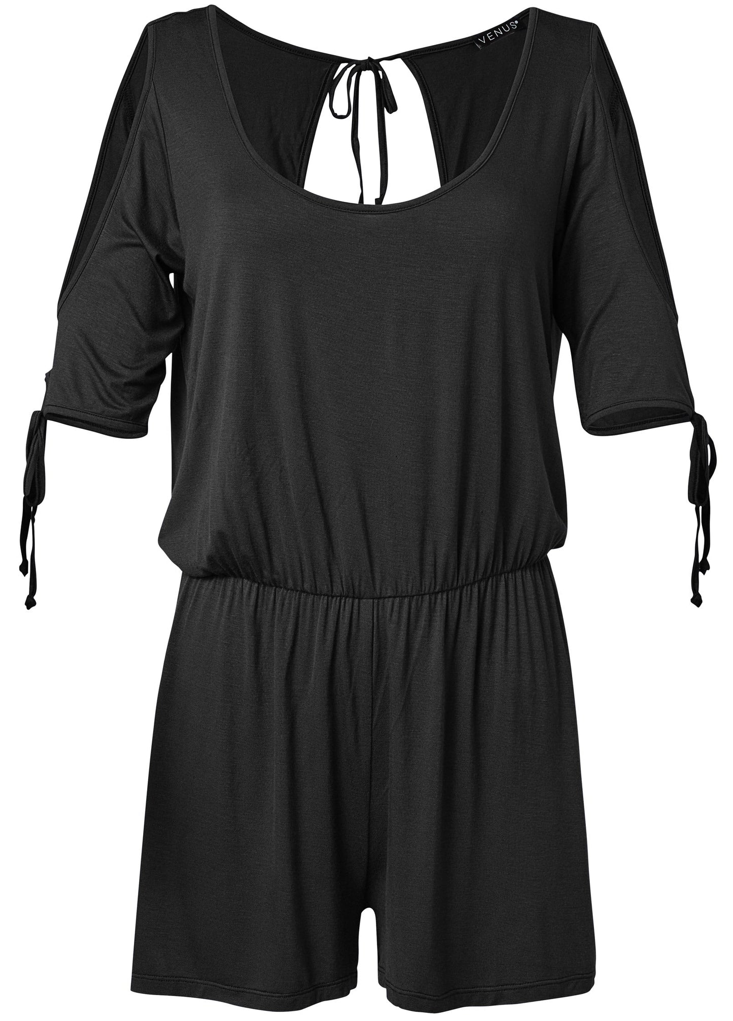 Cold Shoulder Romper - Black | Venus Special Offer