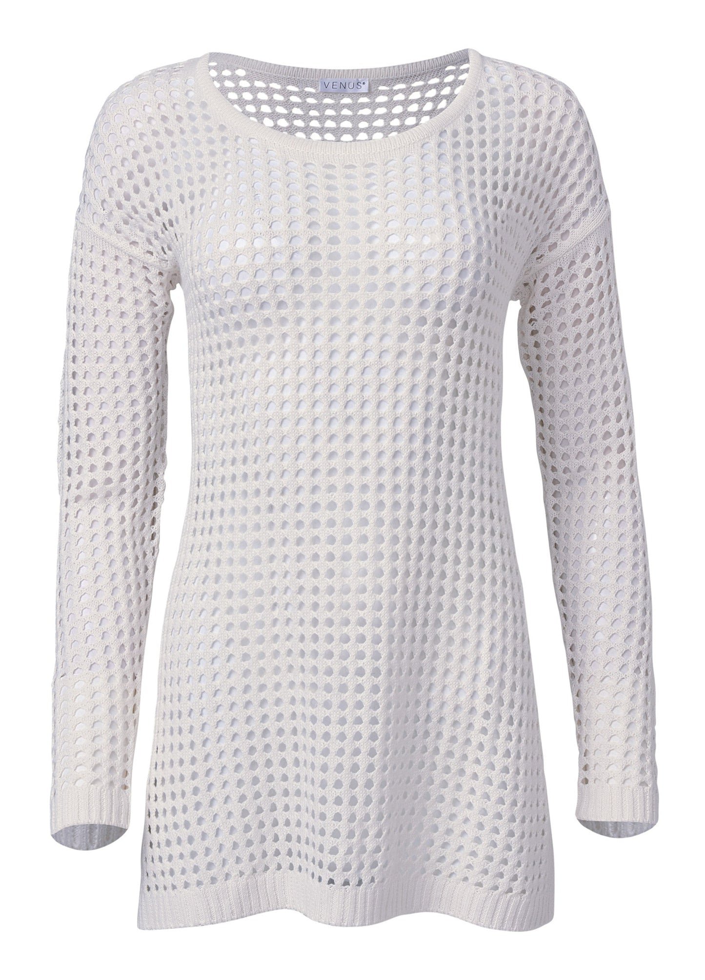 Crochet Tunic Cover-Up - Pearl White | Venus Customer Favorite