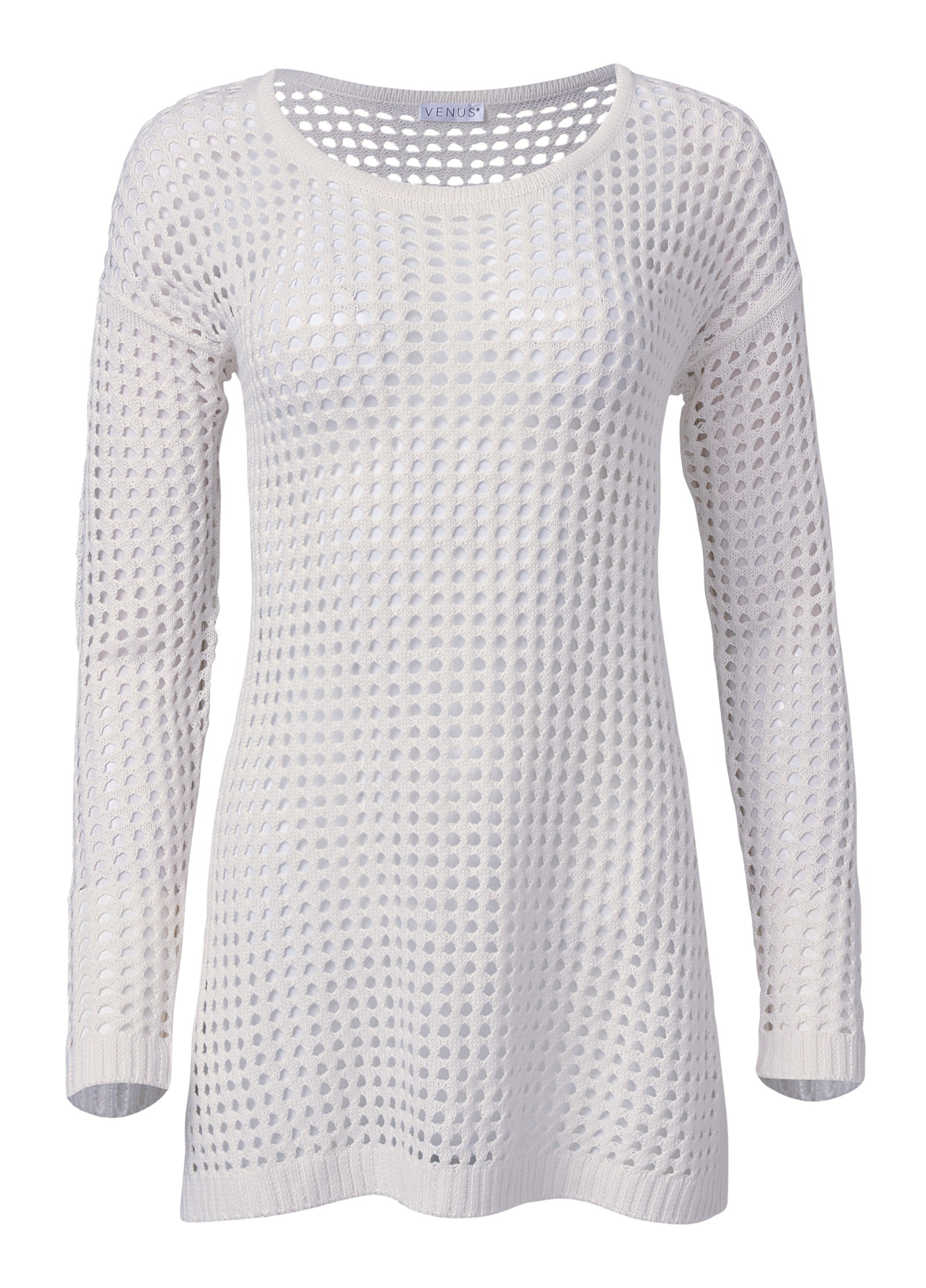 Crochet Tunic Cover-Up - Pearl White | Venus Customer Favorite