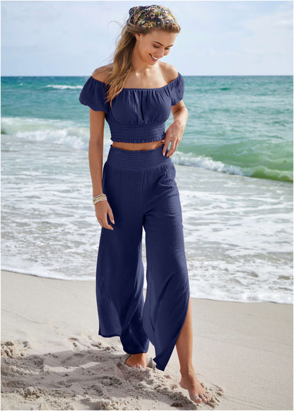 Off The Shoulder Cover-Up Top - Ultramarine Blue | Venus Value