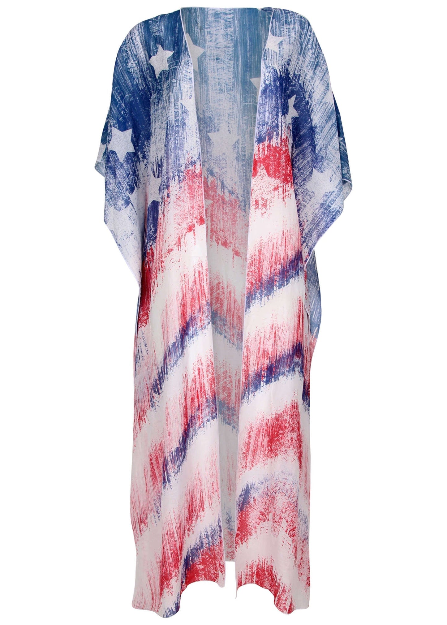 Long Kimono Cover-Up - Boardwalk Flag Cover-Up | Venus Affordable