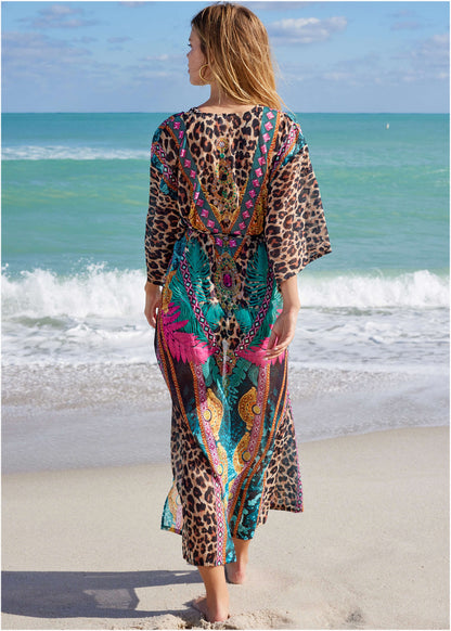 Long Kimono Cover-Up - Jungle Beauty | Venus Customer Favorite