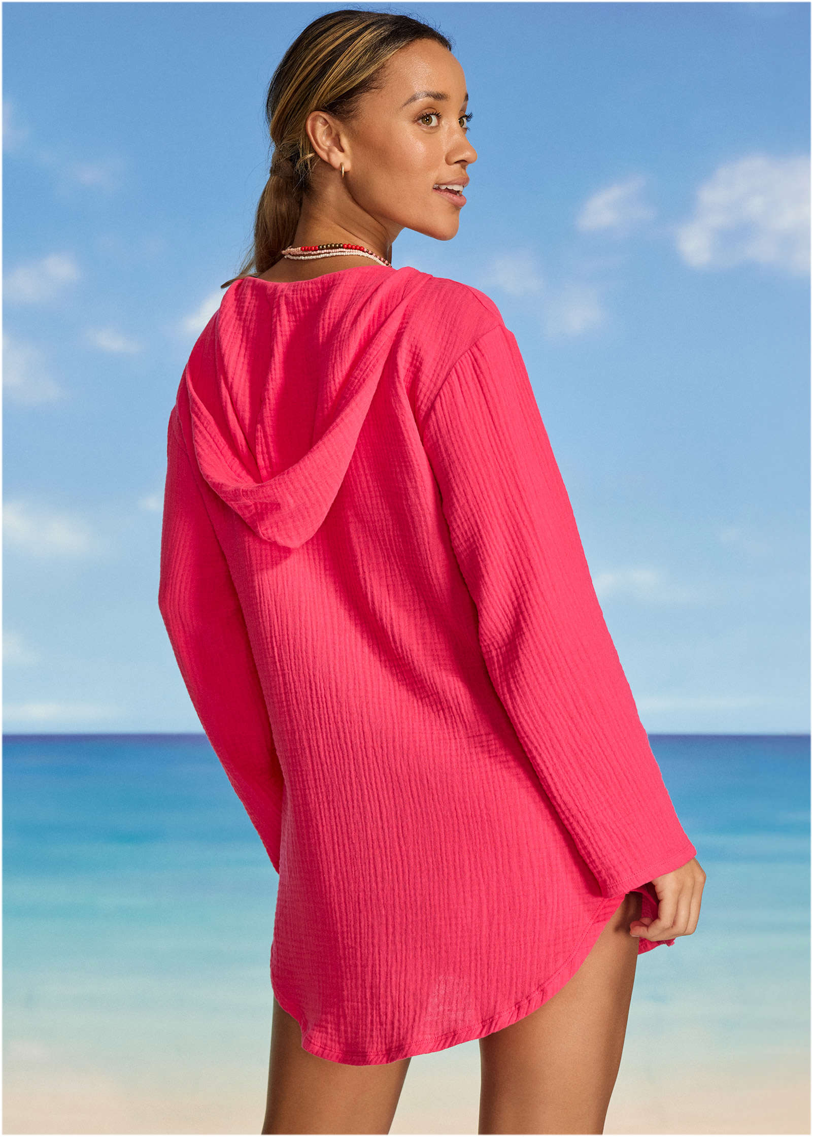 Pack And Go Hoodie - Raspberry | Venus Sale