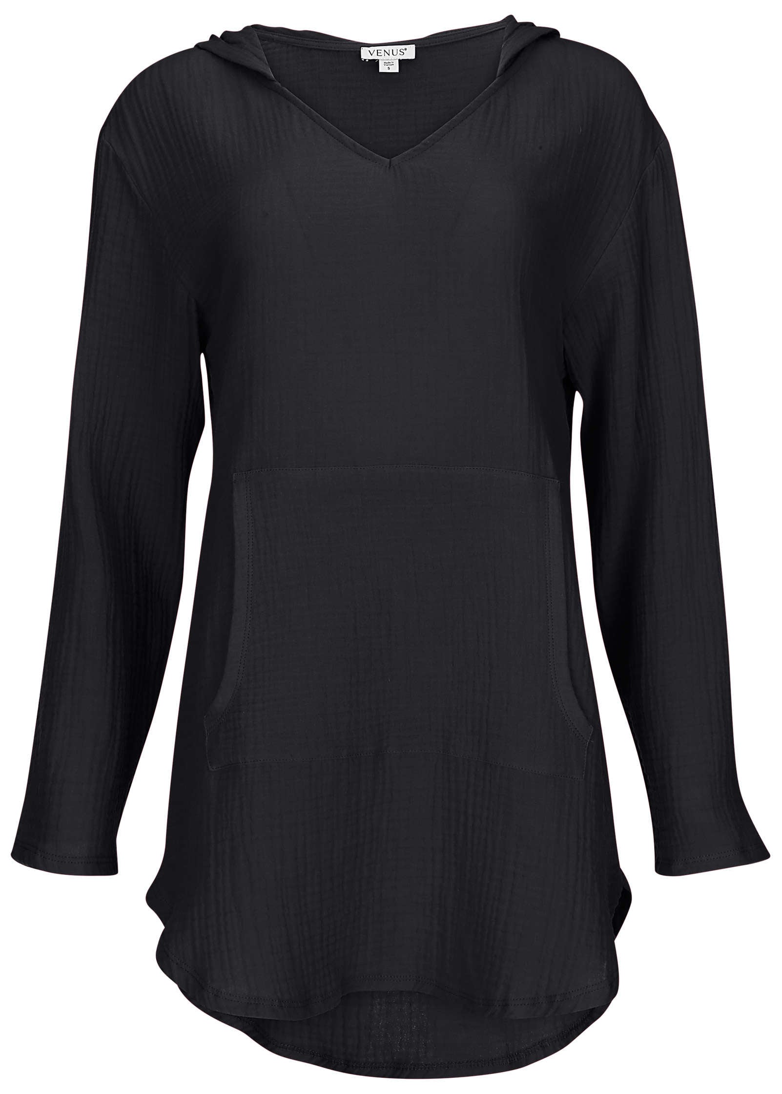 Pack And Go Hoodie - Jet Black | Venus Cost Saving