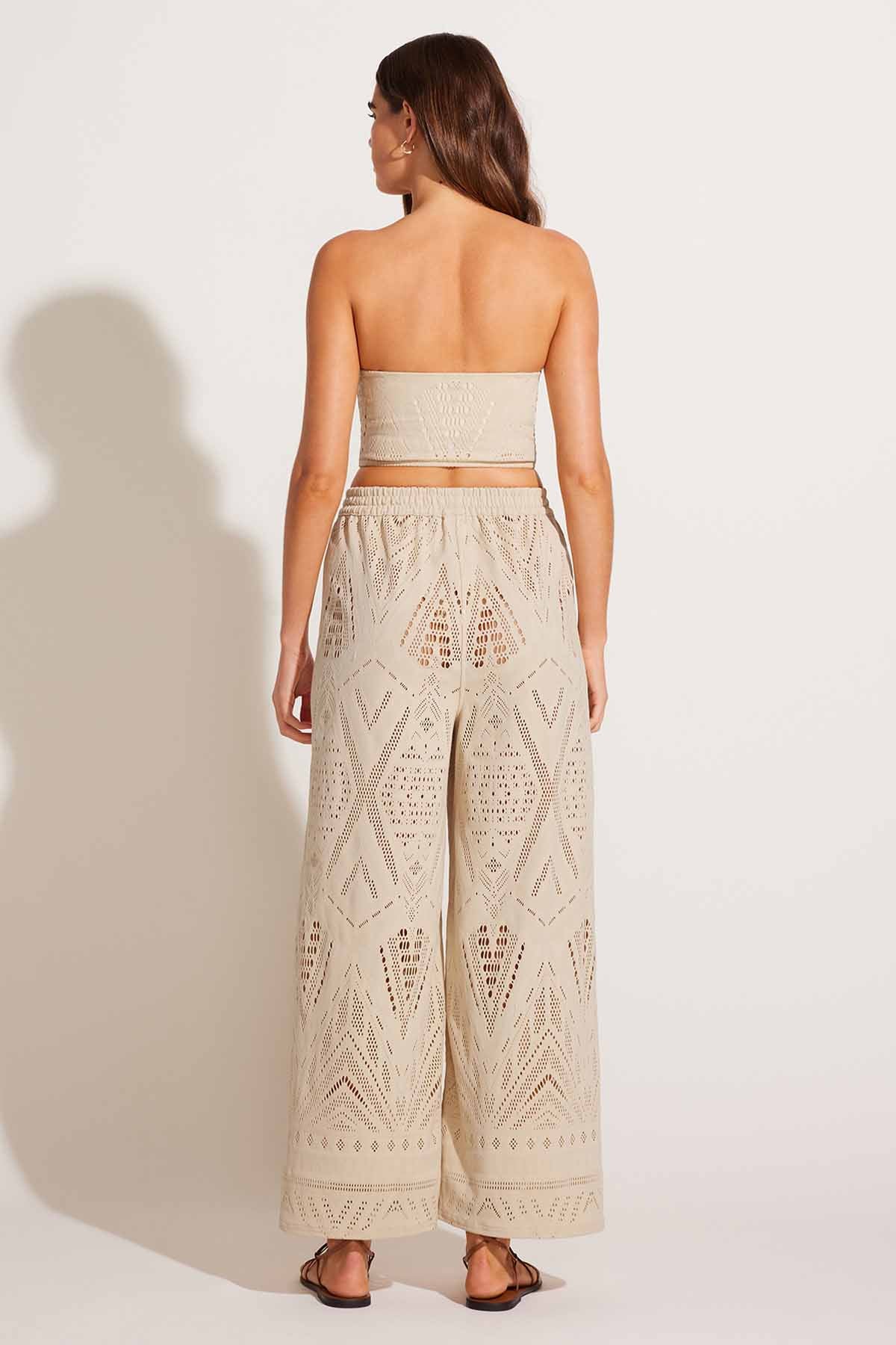 Farrah Pant Natural Calico Crochet | Venus Budget Friendly