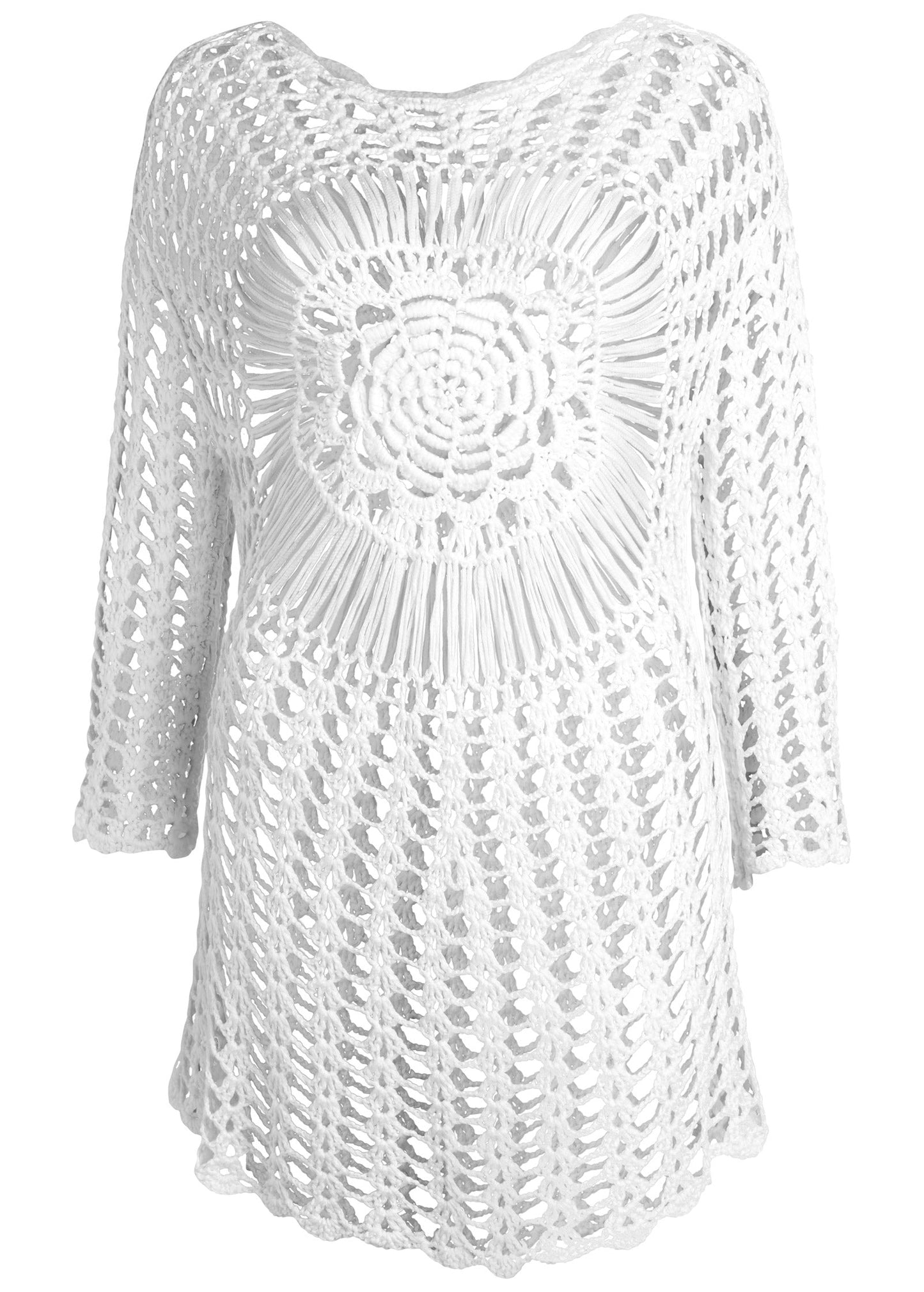 Crochet Detail Cover-Up - White | Venus Great Deal