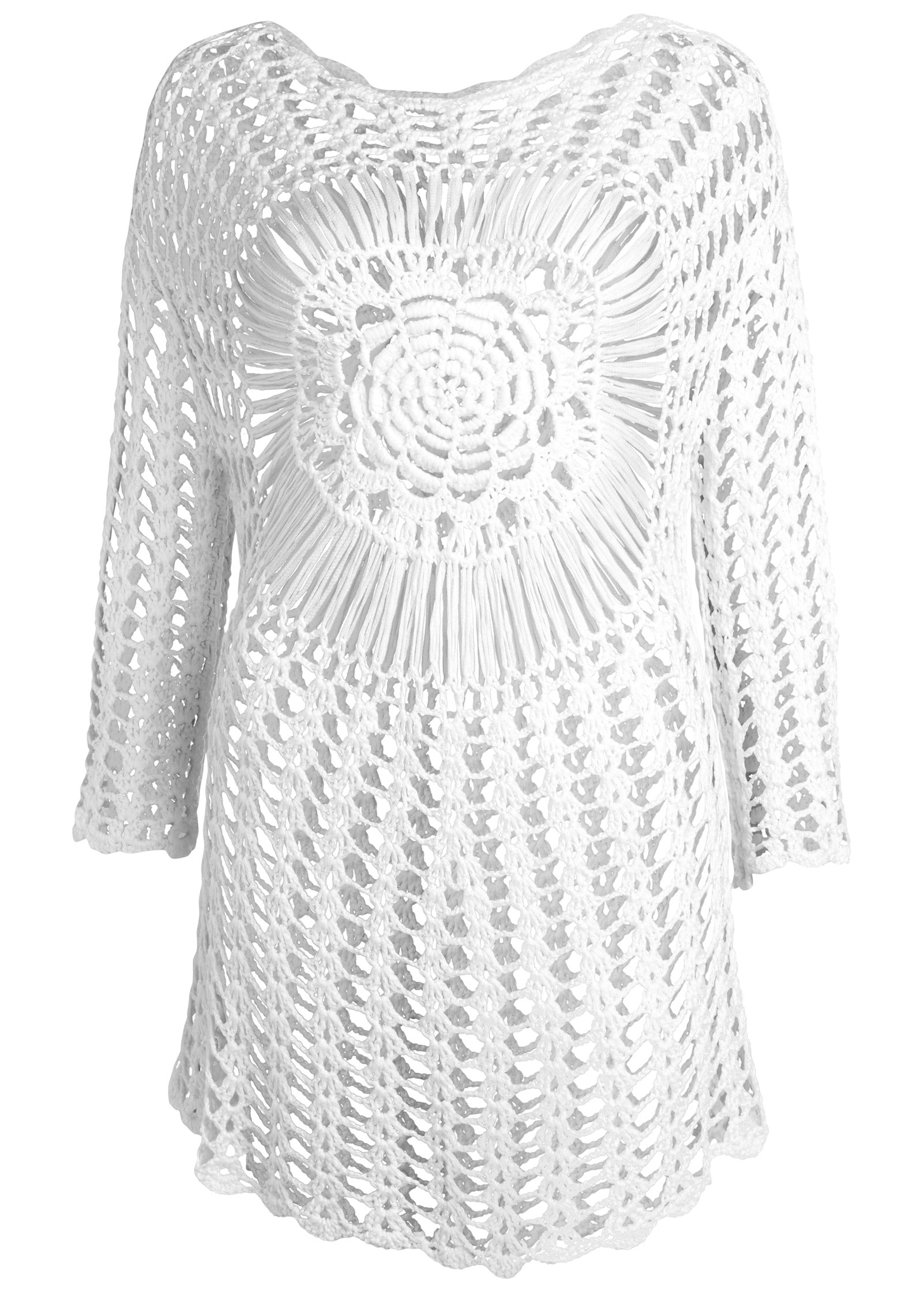 Crochet Detail Cover-Up - White | Venus Great Deal