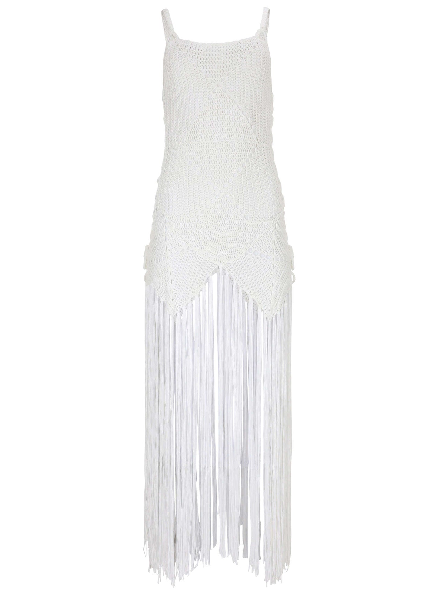Crochet Cover-Up Dress - White | Venus Special Offer