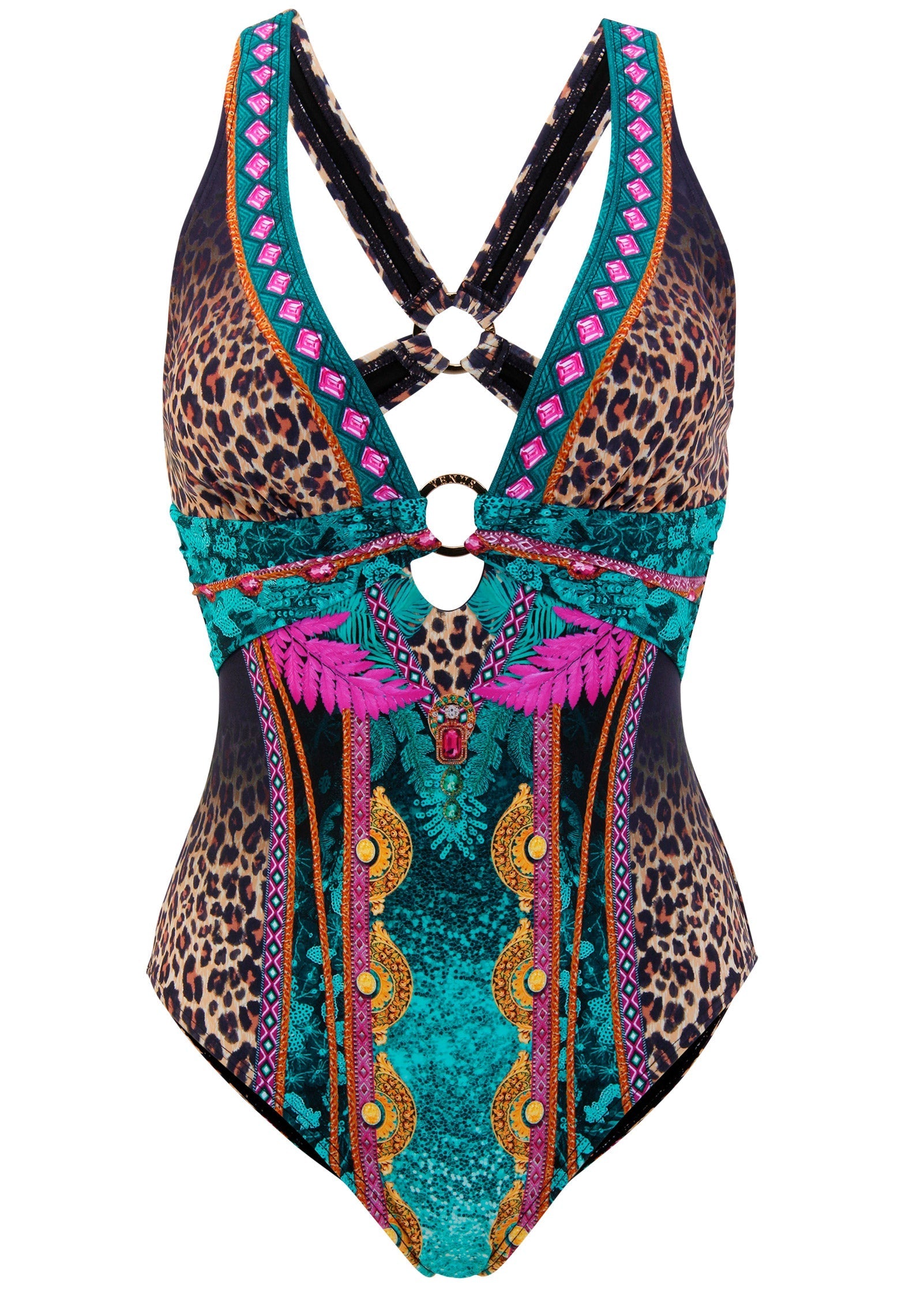 Barbados Plunge One Piece Swimsuit - Jungle Beauty | Fashion | Venus Popular Choice