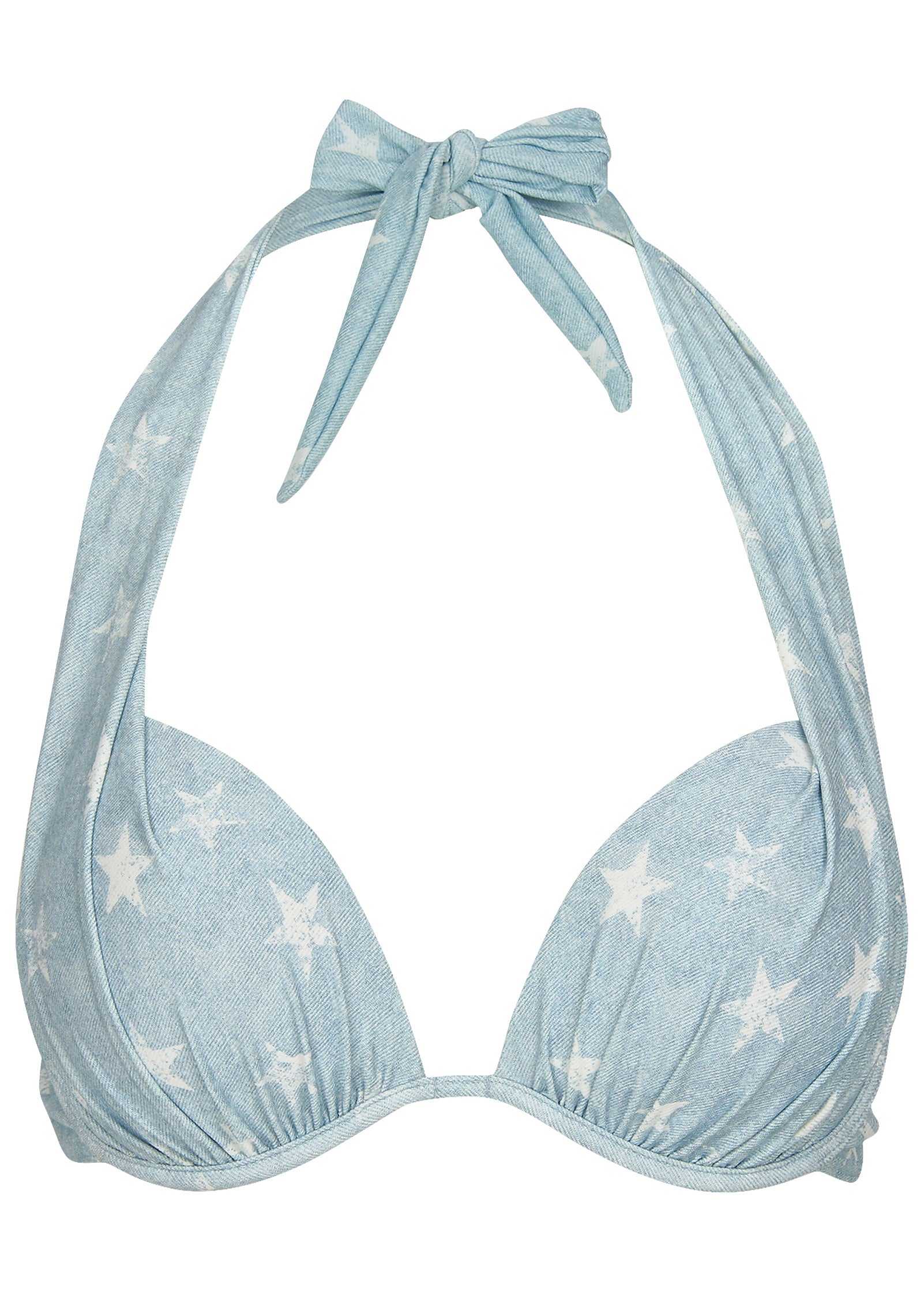 Denim Marilyn Push-Up Halter Top - Denim Star | Venus Value