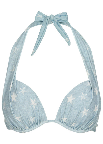 Denim Marilyn Push-Up Halter Top - Denim Star | Venus Value