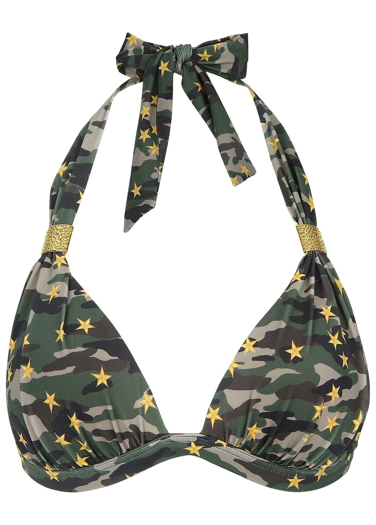 Goddess Push-Up Halter Bikini Top Starry Camo | Venus Affordable