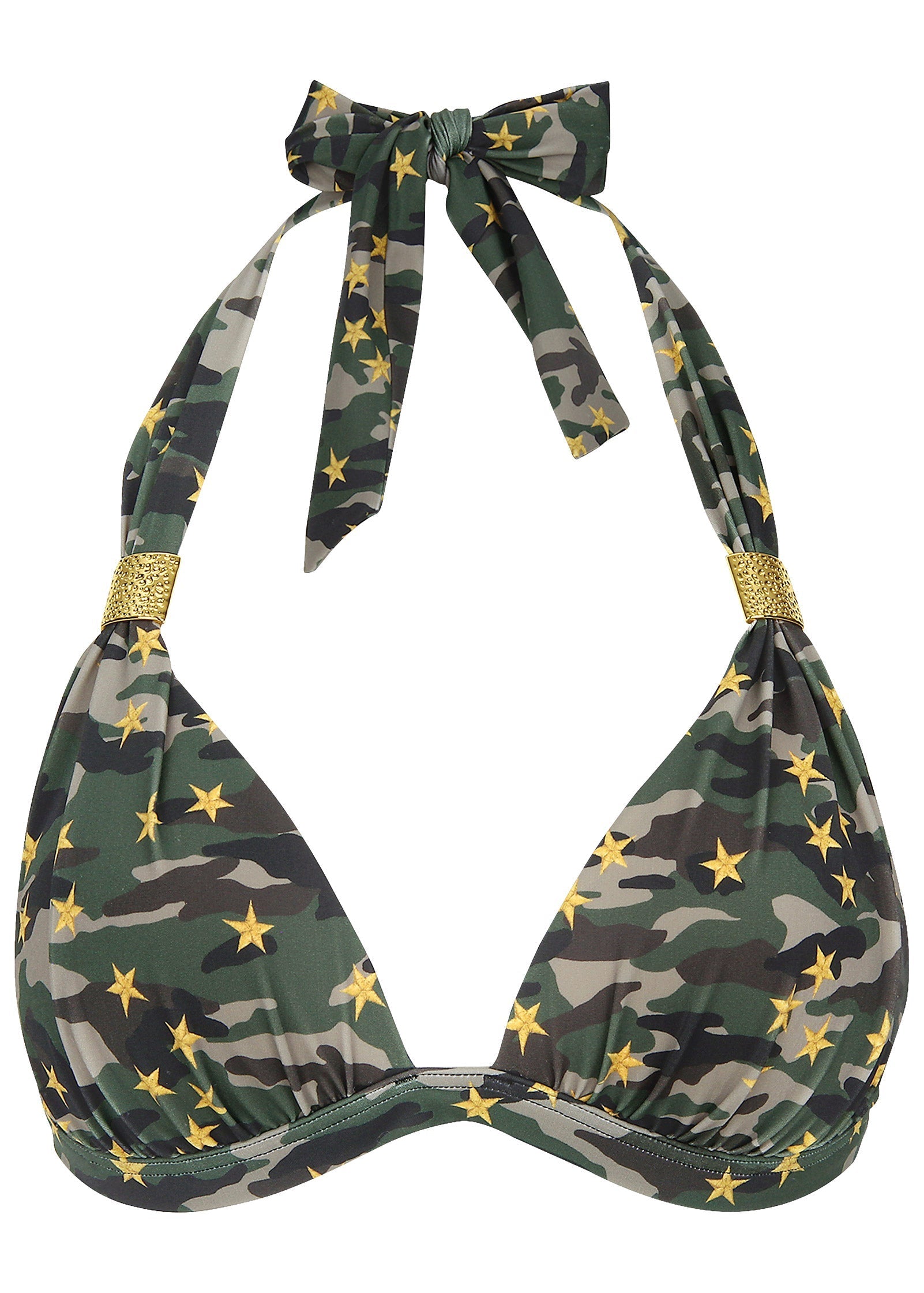 Goddess Push-Up Halter Bikini Top Starry Camo | Venus Affordable