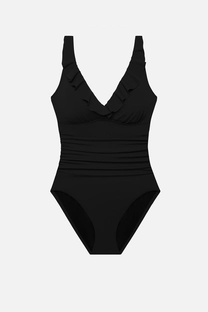 Shape Solver Kayla Ruffle Underwire One Piece Black | Venus Affordable