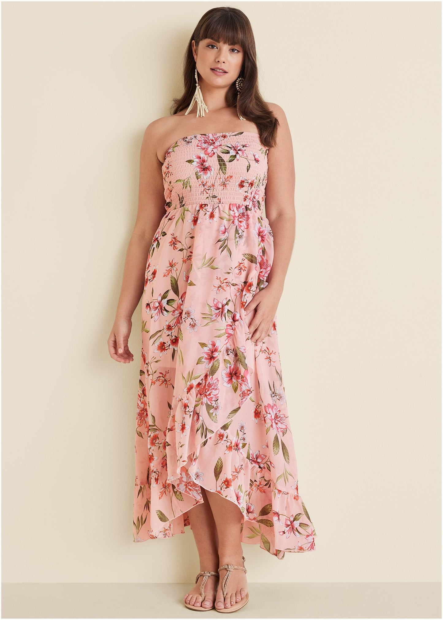 Strapless Ruffle Maxi Dress - Ethereal Floral | Fashion | Venus Sale