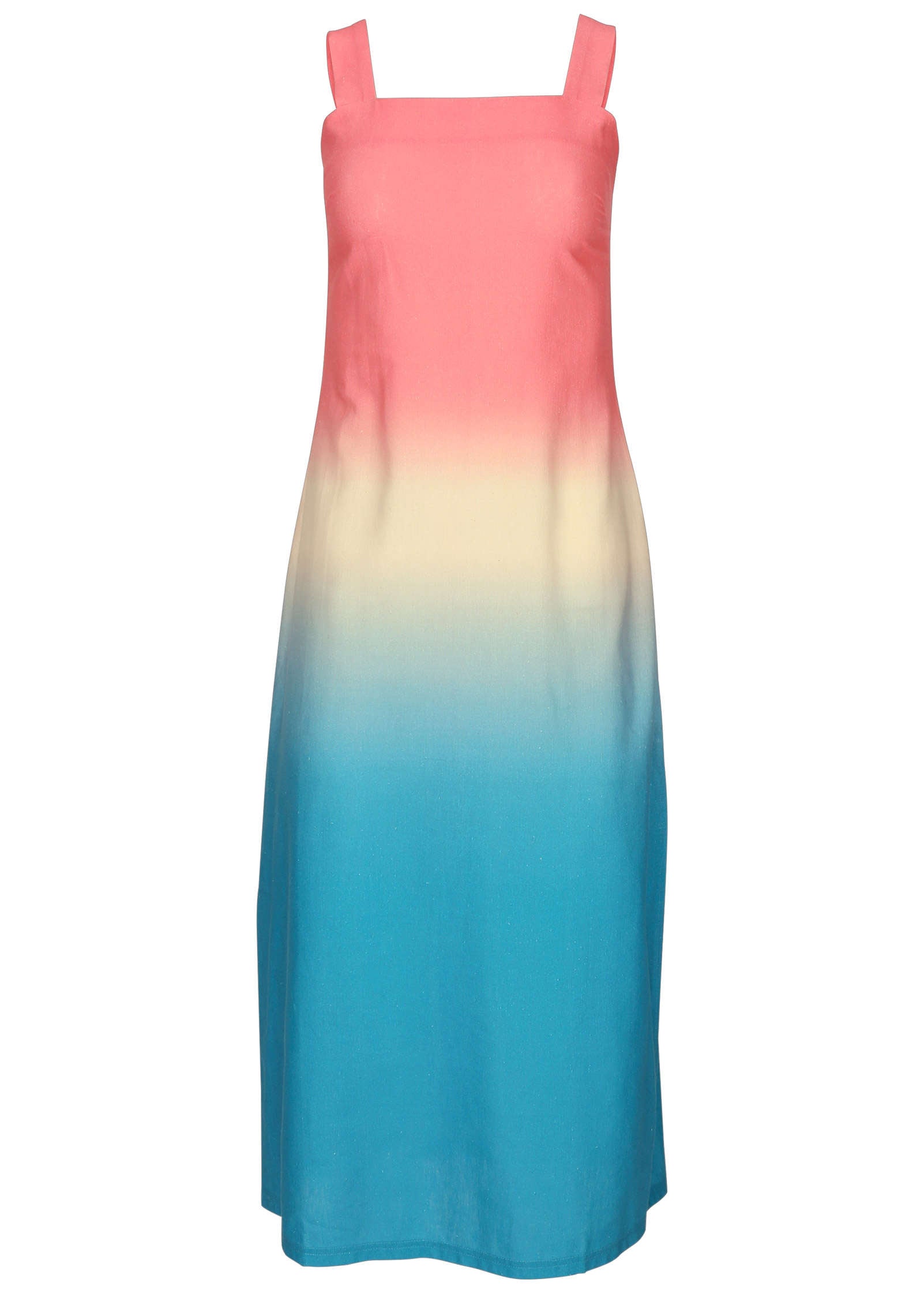 Linen Grommet Detail Midi - Pink & Blue Dip Dye | Venus Budget Friendly