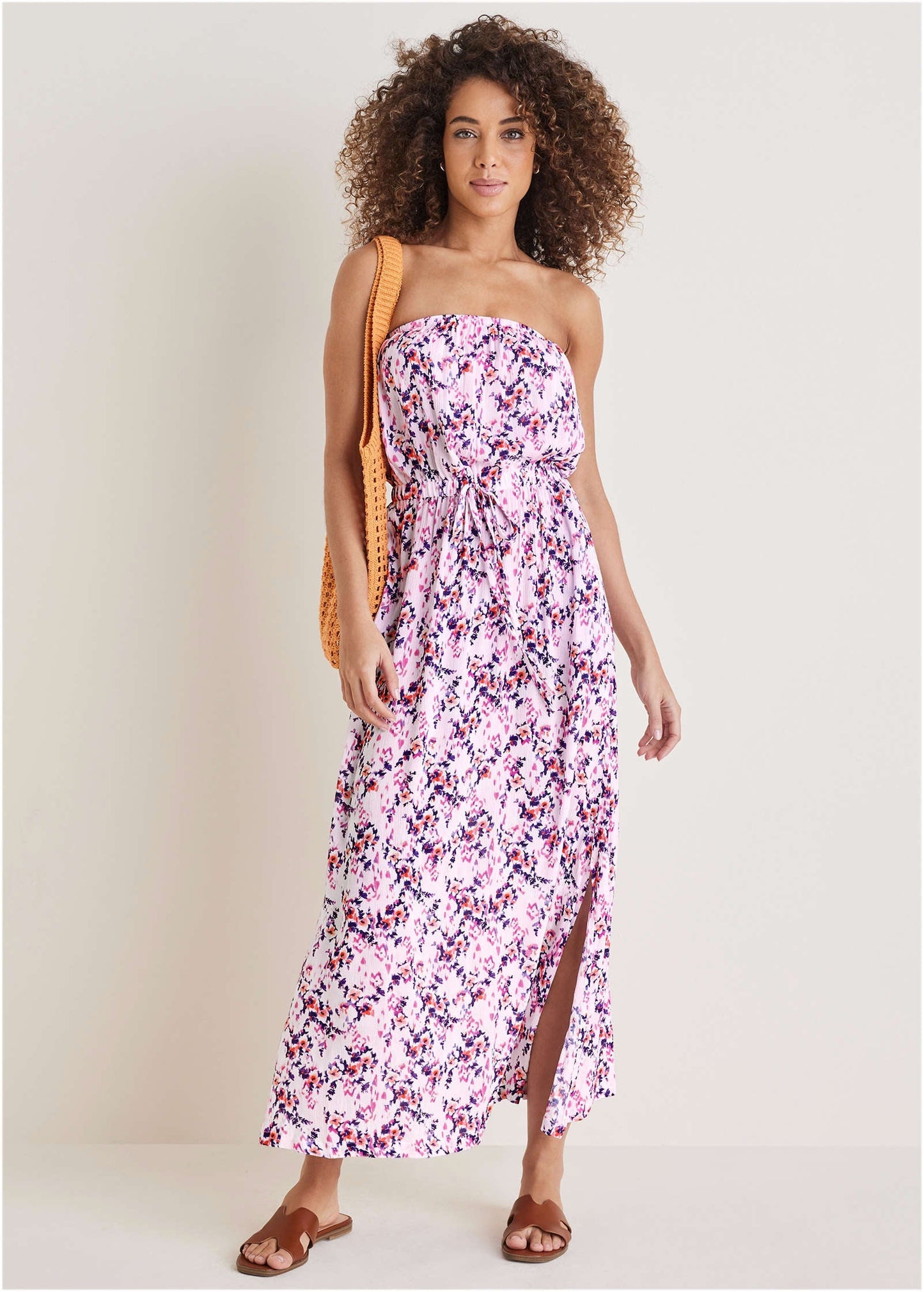 Strapless Maxi Dress - Pink & Purple | Venus Great Deal