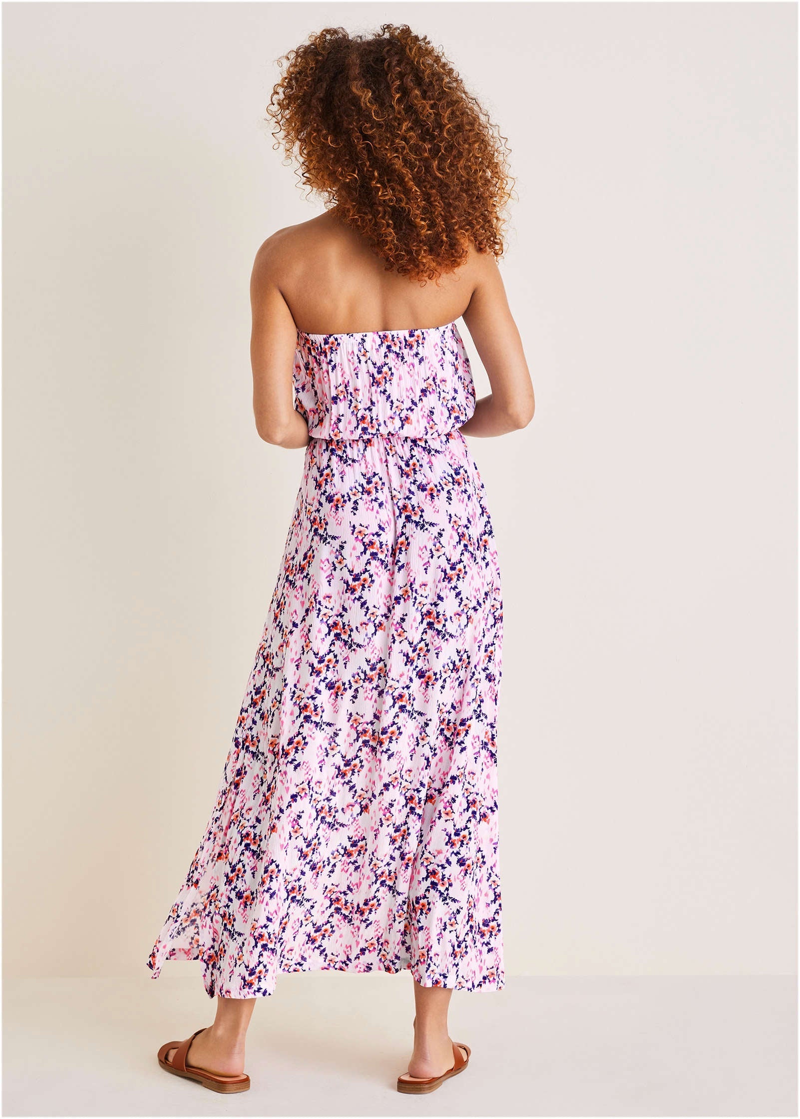 Strapless Maxi Dress - Pink & Purple | Venus Great Deal