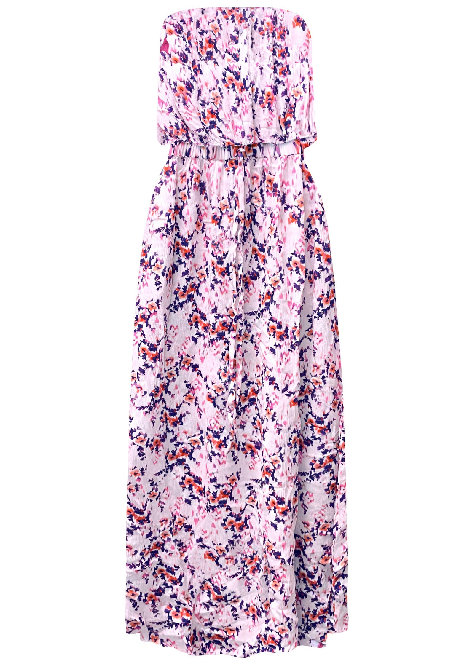 Strapless Maxi Dress - Pink & Purple | Venus Great Deal