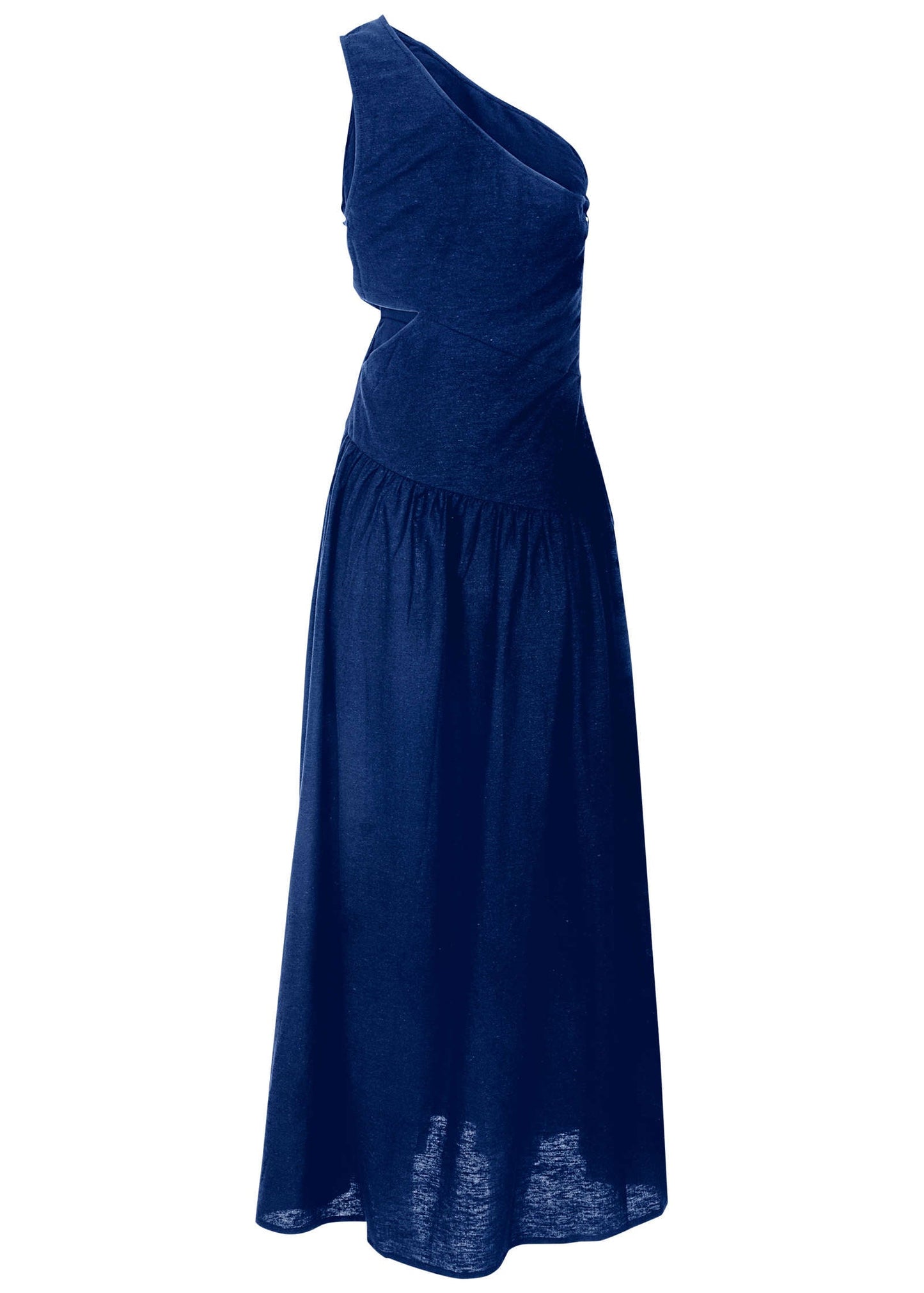 Linen Cutout Maxi Dress - Sodalite Blue | Venus Customer Favorite