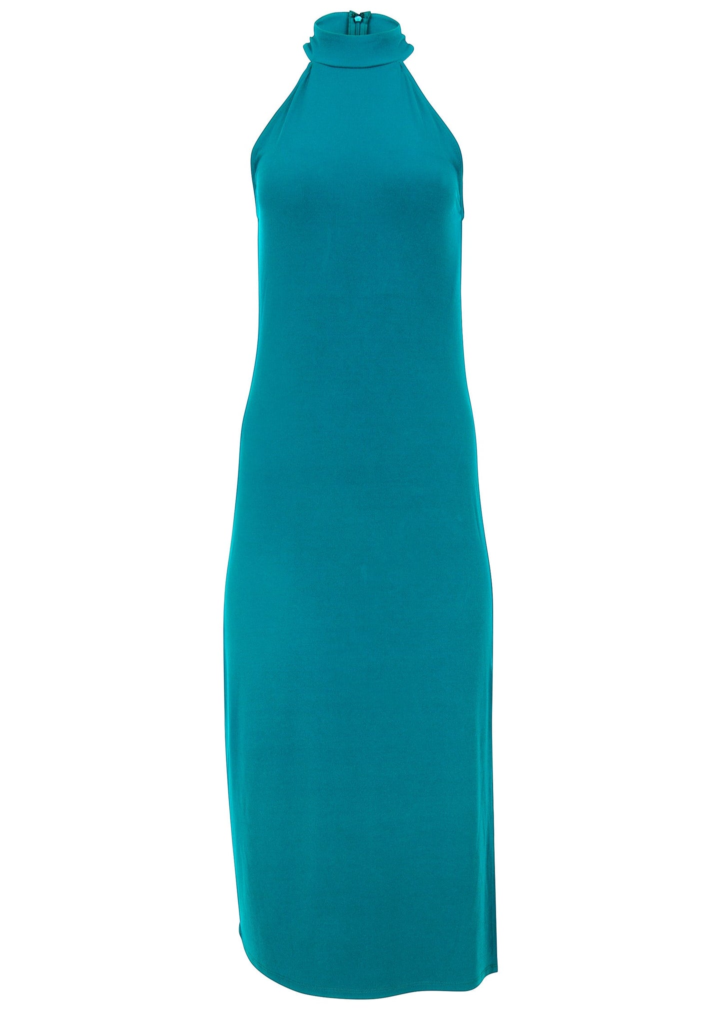 High Neck Midi Dress - Teal | Venus Popular Choice