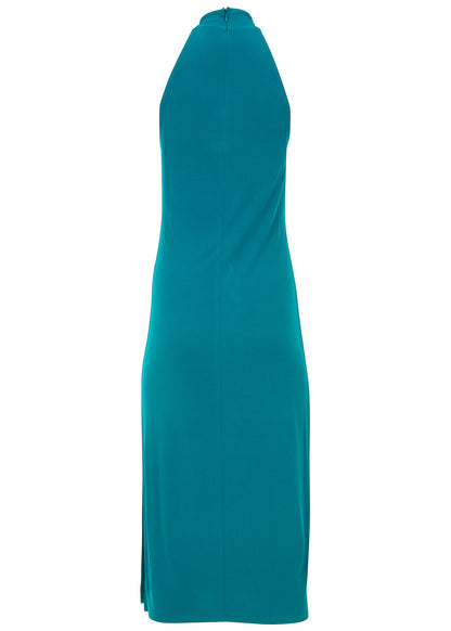 High Neck Midi Dress - Teal | Venus Popular Choice