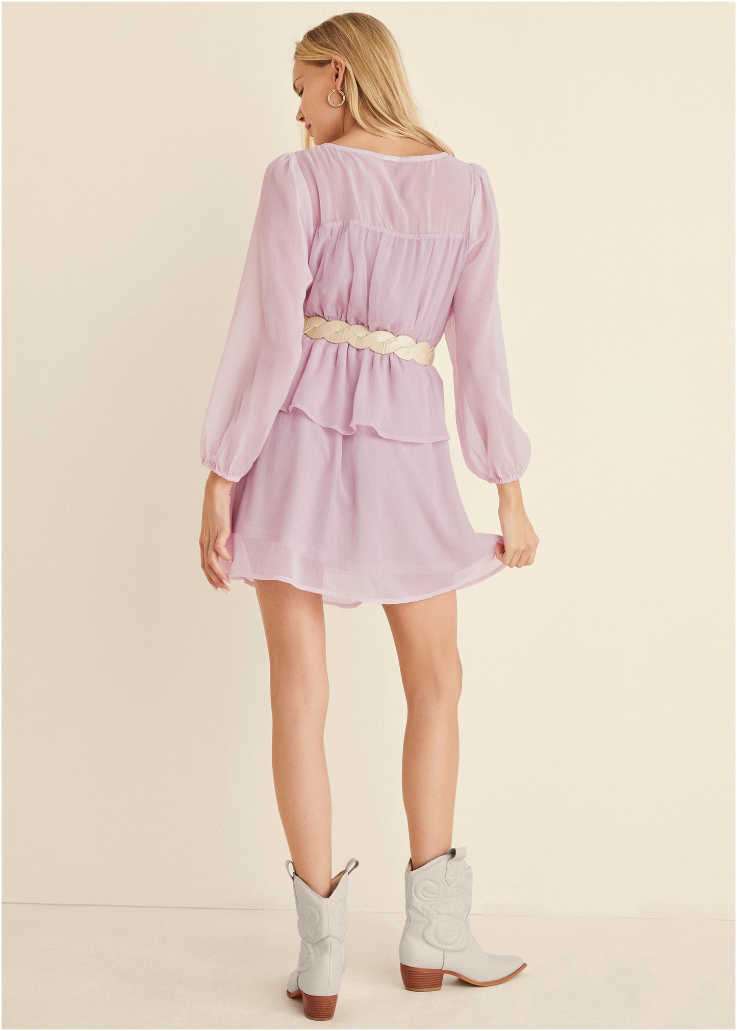 Sheer Beauty Mini Dress - Lilac | Venus Best Seller