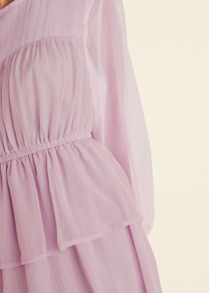 Sheer Beauty Mini Dress - Lilac | Venus Best Seller