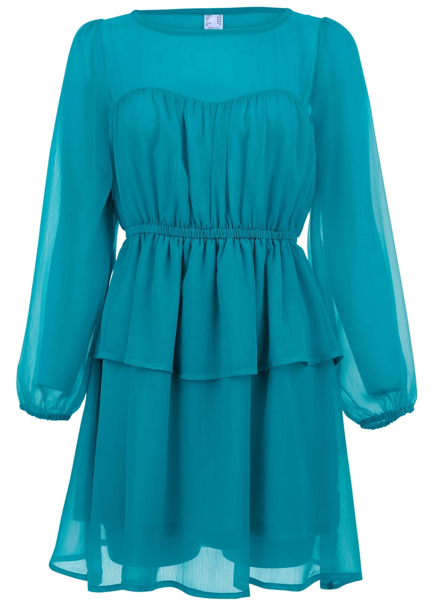 Sheer Beauty Mini Dress - Teal | Venus Sale