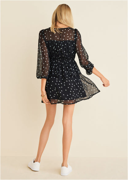 Sheer Beauty Mini Dress - Dolce Vita Dot | Venus Affordable