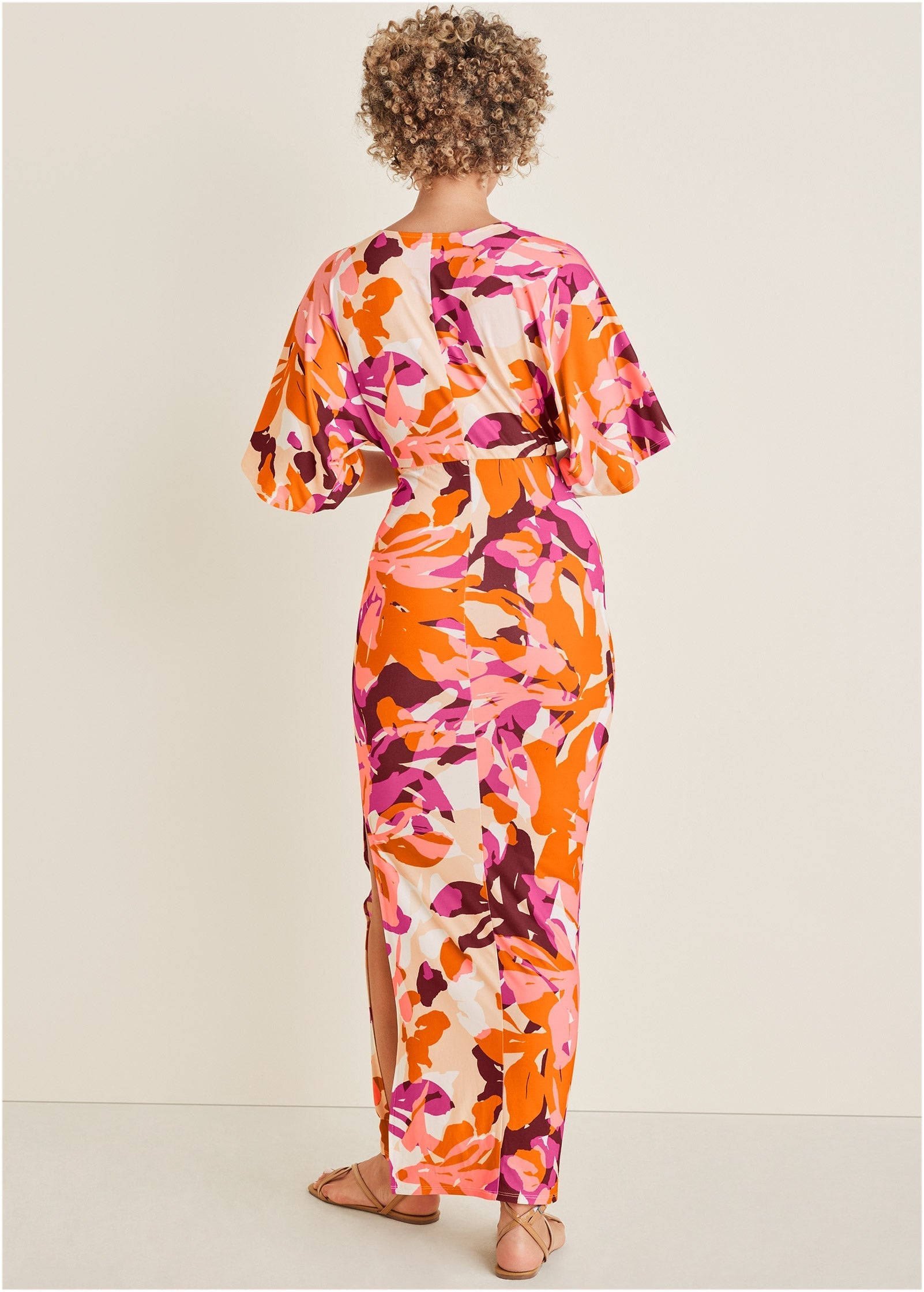 Drape Sleeve Floral Maxi Dress - Desert Floral | Fashion | Venus Best Seller